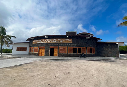 Jose de Villamil Airport on Isabela Island.
