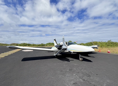 Aircraft for interisland flights in the Galapagos Islands.